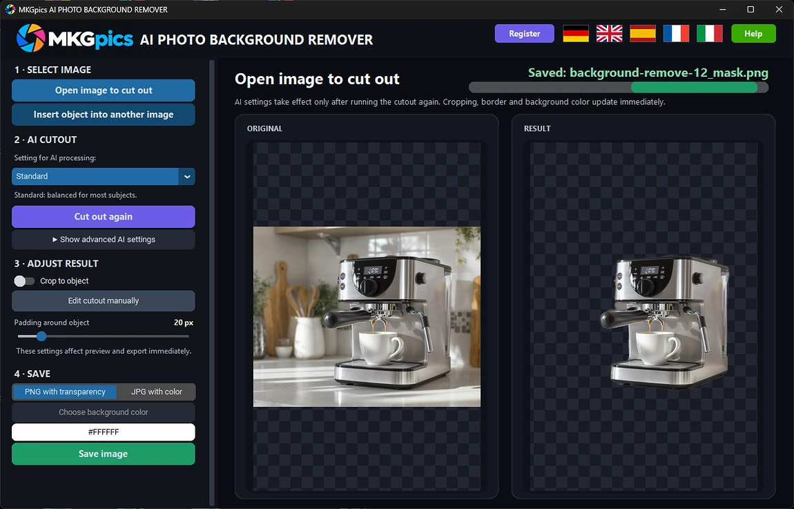 AI batch background remover