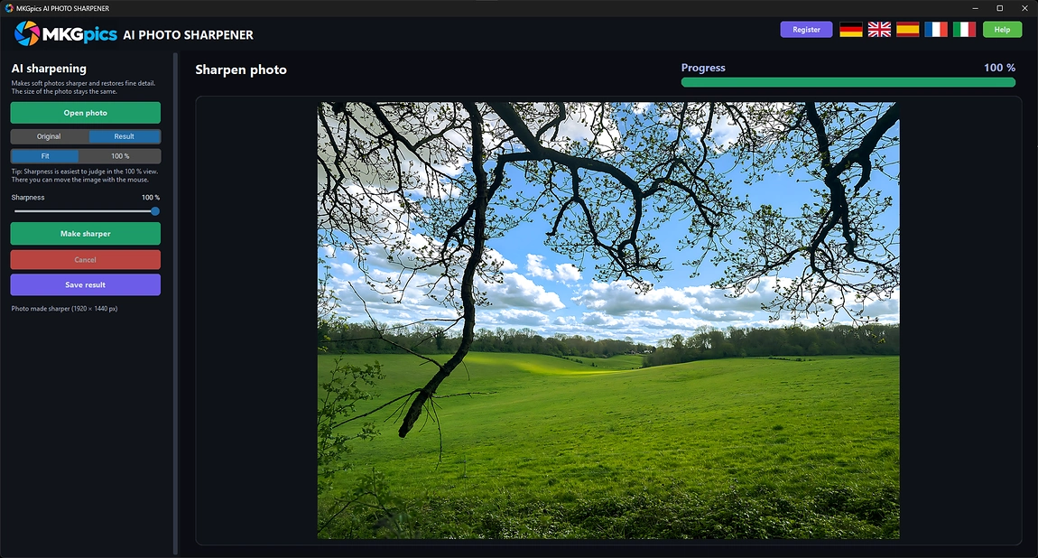 AI Image Sharpener