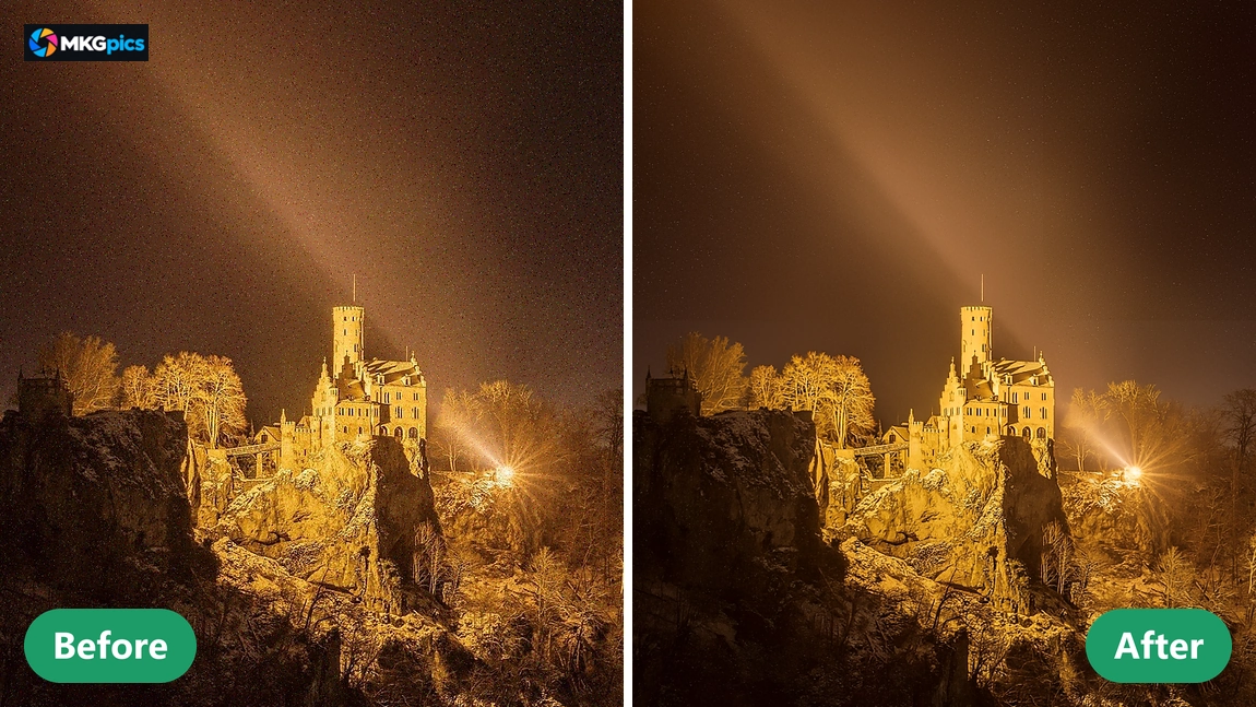 Remove image noise with AI