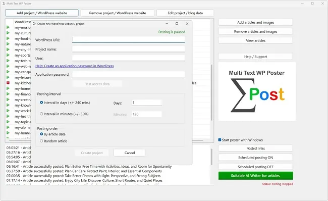 Automatically Post Wordpress Posts