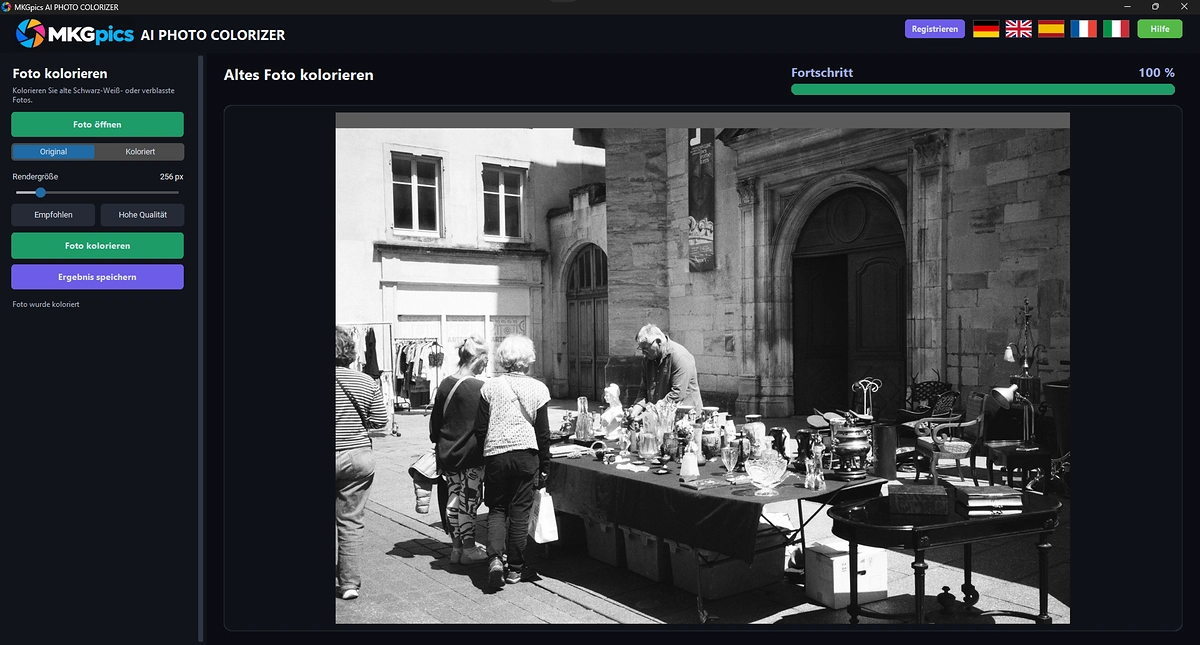 KI Schwarz-Weiß-Bilder farbig machen