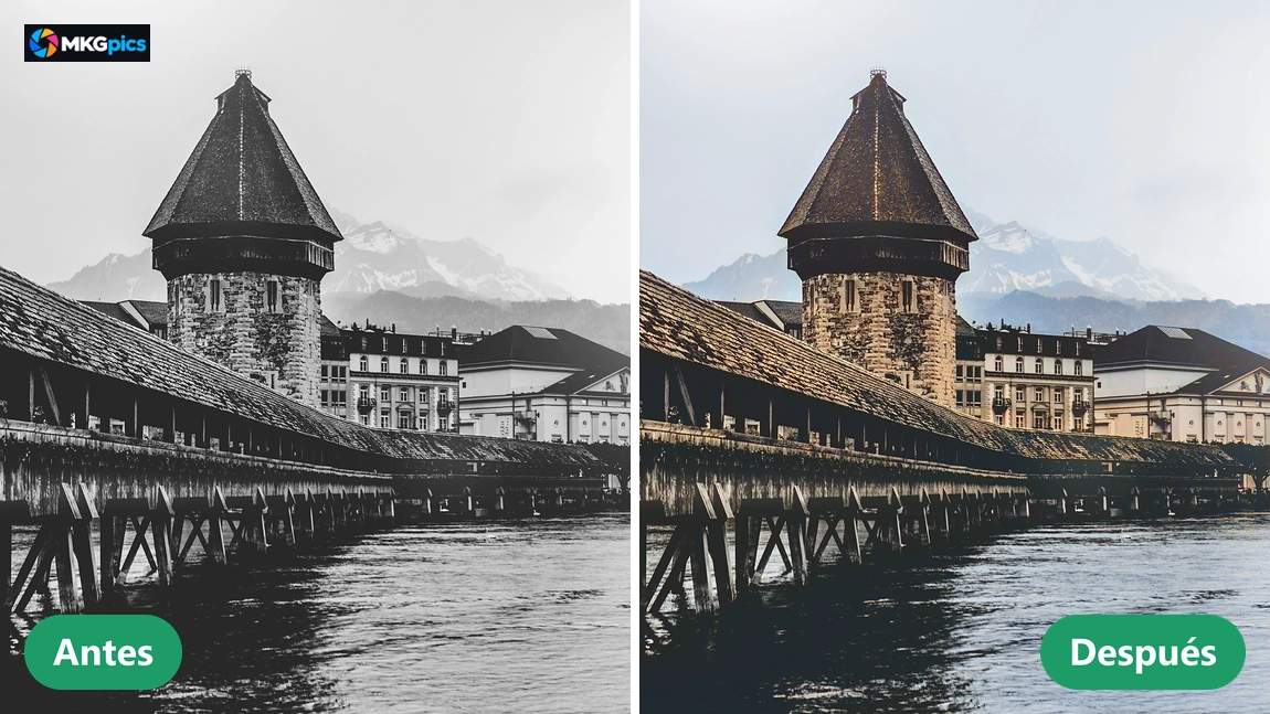 Antes y después IA editar fotos