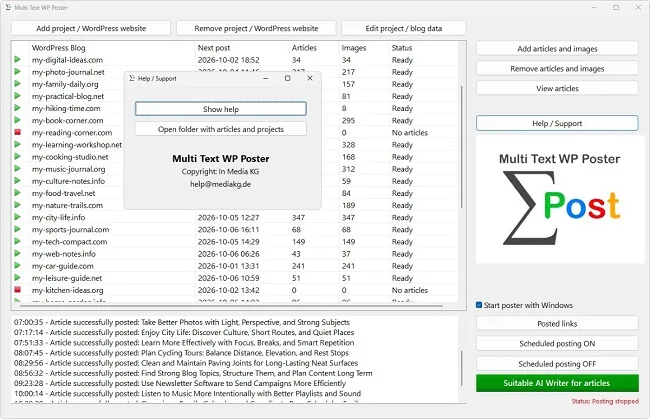 Wordpress Auto Poster Screenshot
